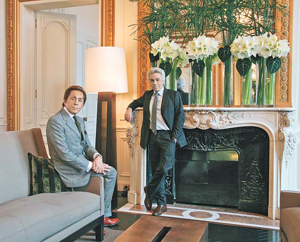 Valentino med sin man Giancarlo