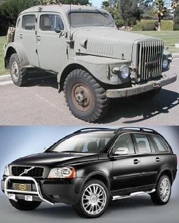 Volvo stadsjeep gammal och ny